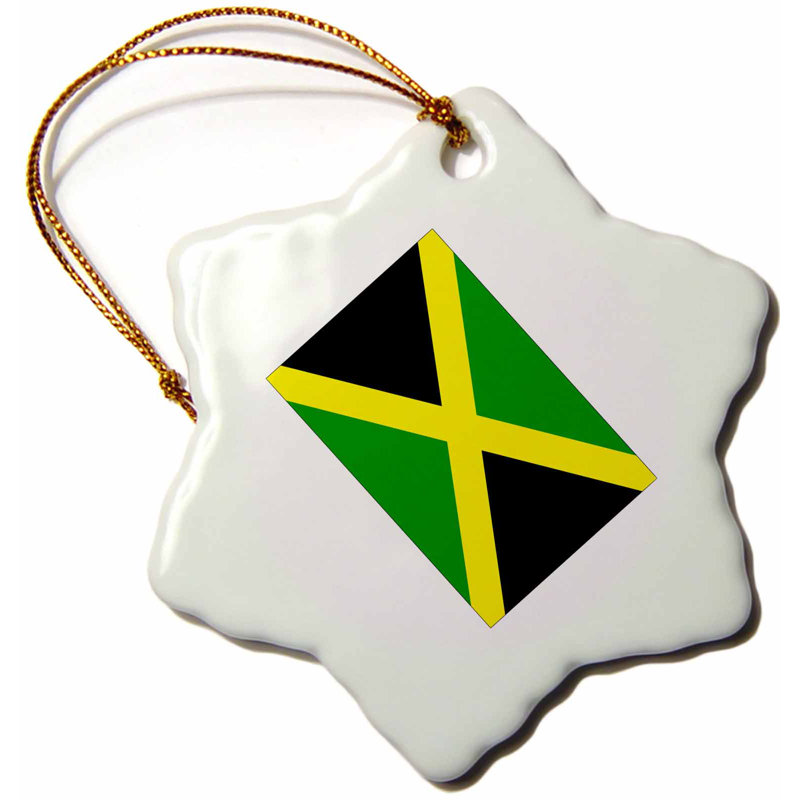 The Holiday Aisle® Jamaican Flag Holiday Shaped Ornament Wayfair
